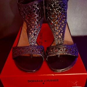 Donald J. Pliner Intricate Black Sandals